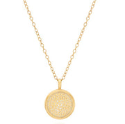 ANNA BECK Classic Large Smooth Rim Circle Necklace - Gold & Silver